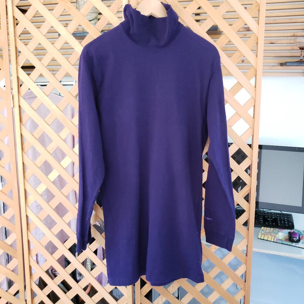90s Vintage Marithe Francois Girbaud Long Sleeve Purple Turtleneck Shirt Fits S